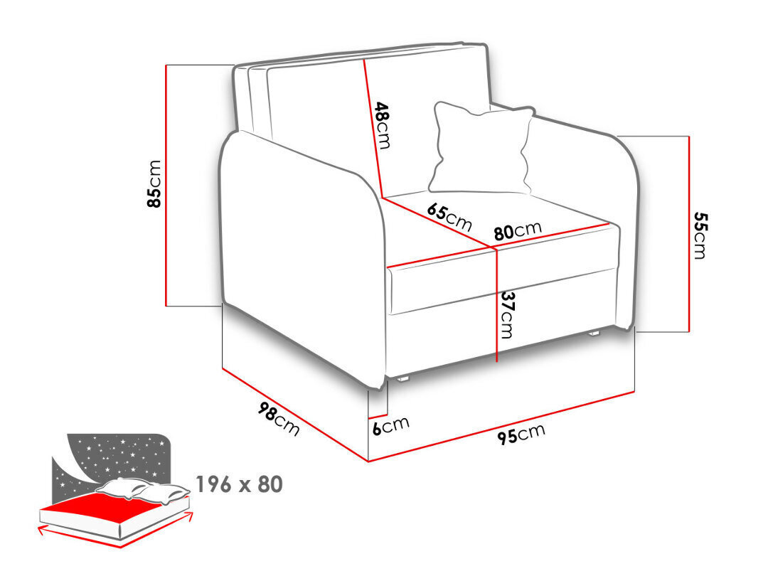 Nojatuolisänky Viva Loft, hinta ja tiedot | Nojatuolit | hobbyhall.fi