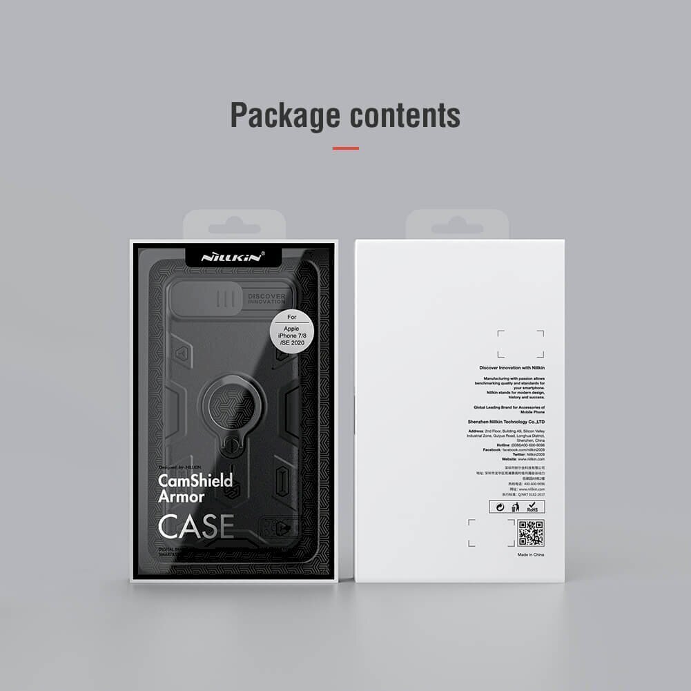 Nillkin CamShield Armor Hard Case iPhone 7/8 / SE2020 Mustalle hinta ja tiedot | Puhelimen kuoret ja kotelot | hobbyhall.fi