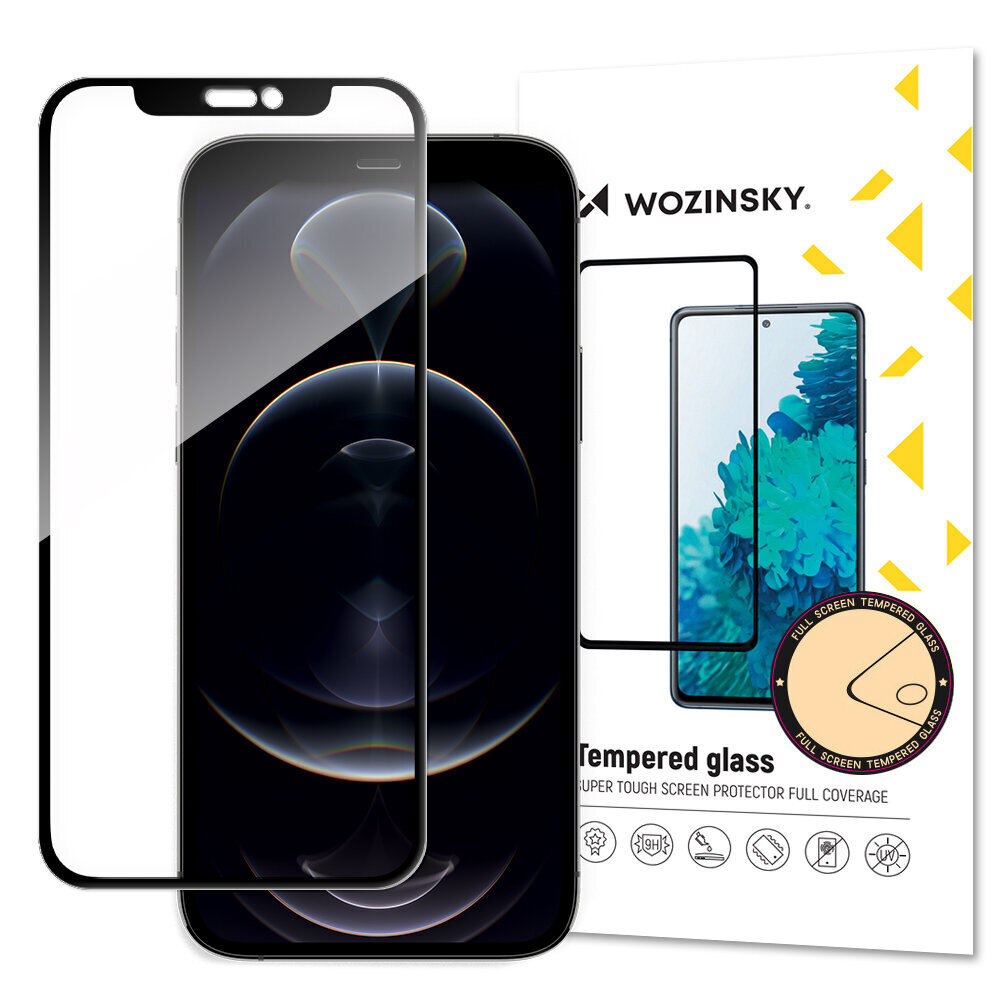 Wozinsky Tempered Glass Full Glue Super Tough näytönsuoja, täysin peitetty kehyskotelo, sopii iPhone 13 Pro Max -puhelimelle hinta ja tiedot | Näytönsuojakalvot ja -lasit | hobbyhall.fi