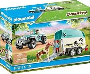 70511 PLAYMOBIL® Country, Auto poniperävaunulla hinta ja tiedot | LEGOT ja rakennuslelut | hobbyhall.fi