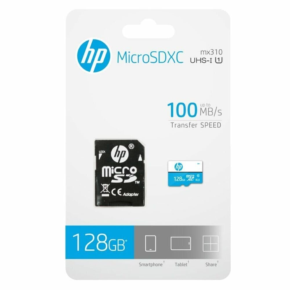 Micro SD -muistikortti sovittimella HP CI10 U1 128 Gt, hinta ja tiedot | Puhelimen muistikortit | hobbyhall.fi