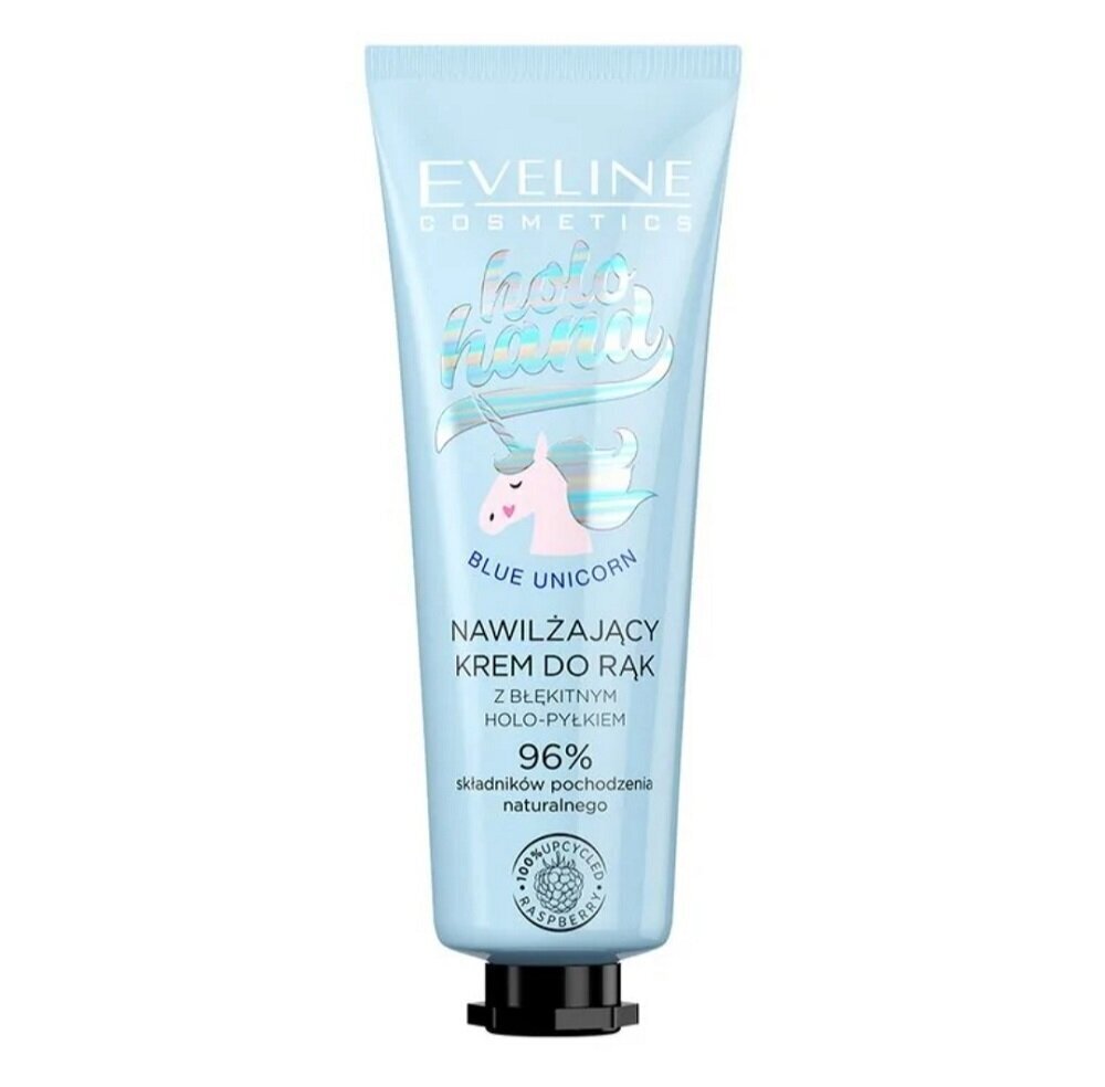 Kosteuttava käsivoide Eveline Cosmetics Hola Hand Blue Unicorn, 50 ml hinta ja tiedot | Vartalovoiteet ja -emulsiot | hobbyhall.fi