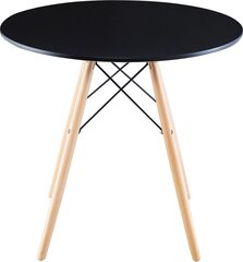 Pöytä Saska Garden Matera, 80x 80 cm, musta. hinta ja tiedot | Ruokapöydät | hobbyhall.fi