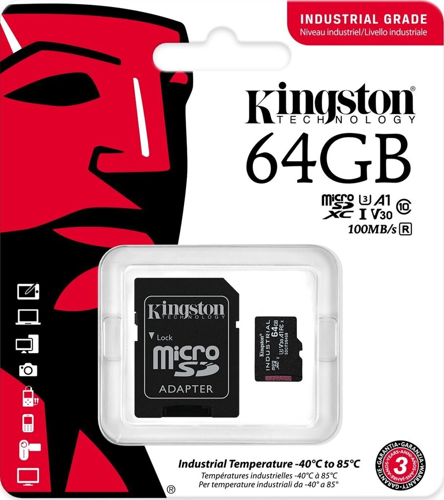 Kingston SDCIT2 64 Gt (+ SD sovitin) hinta ja tiedot | Kameran muistikortit | hobbyhall.fi