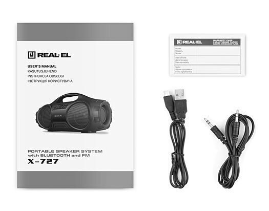 Real-El EL121600006, musta hinta ja tiedot | Kaiuttimet | hobbyhall.fi