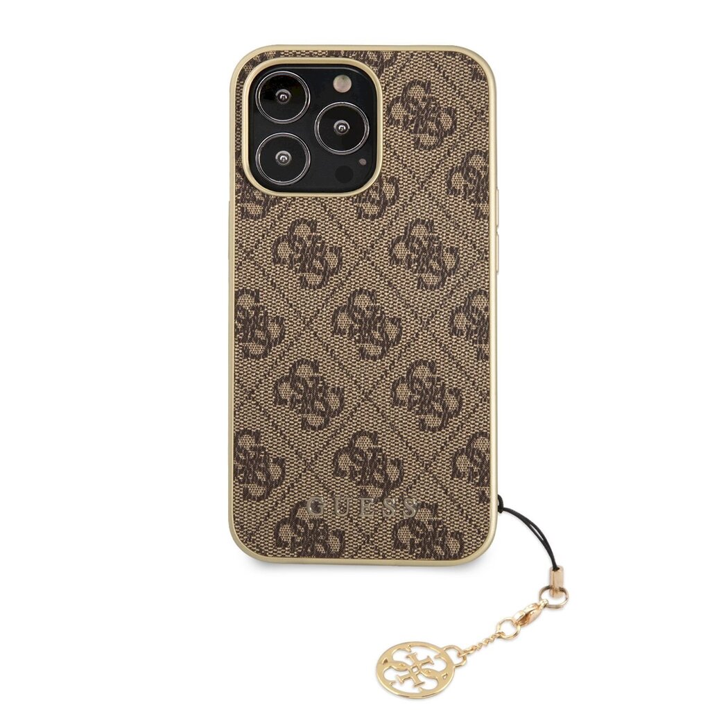 Guess 4G Charms Cover GUHCP13XGF4GBR Suojakuori iPhone 13 Prolle, harmaa hinta ja tiedot | Puhelimen kuoret ja kotelot | hobbyhall.fi