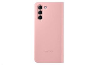 EF-ZG991CPE Samsung Clear View Kansi Galaxy S21 Vaaleanpunainen. hinta ja tiedot | Puhelimen kuoret ja kotelot | hobbyhall.fi