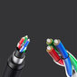 Kaapeli AUX mini jack 3.5mm cable (male) - 3.5mm mini jack (male) 3m black (AV183) hinta ja tiedot | Puhelinkaapelit | hobbyhall.fi