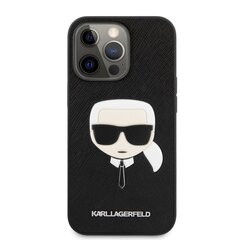 KLHCP13XSAKHBK Karl Lagerfeld PU Saffiano Karl Head Case for iPhone 13 mini Black. hinta ja tiedot | Puhelimen kuoret ja kotelot | hobbyhall.fi