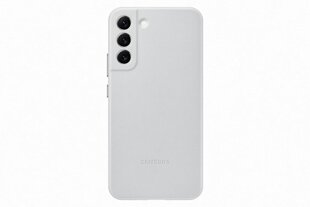 Leather Cover for Samsung Galaxy S22 Plus, Light Gray. hinta ja tiedot | Puhelimen kuoret ja kotelot | hobbyhall.fi