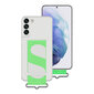 GS906TWE Silicone Cover with Strap for Samsung Galaxy S22 Plus White. hinta ja tiedot | Puhelimen kuoret ja kotelot | hobbyhall.fi