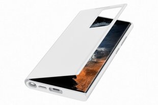 Smart Clear View suojakuori Samsung Galaxy S22:lle, valkoinen. hinta ja tiedot | Puhelimen kuoret ja kotelot | hobbyhall.fi
