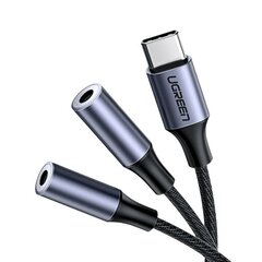 Kaapeli Ugreen, USB C 2 × 3,5 mm, musta hinta ja tiedot | Puhelinkaapelit | hobbyhall.fi