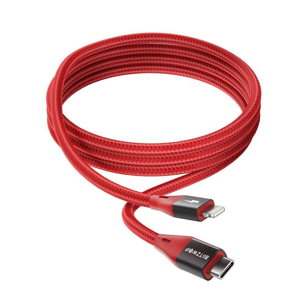 USB-C-kaapeli Lightning BlitzWolf BW-CL3, MFI, 20 W, 1,8m (punainen) hinta ja tiedot | Puhelinkaapelit | hobbyhall.fi