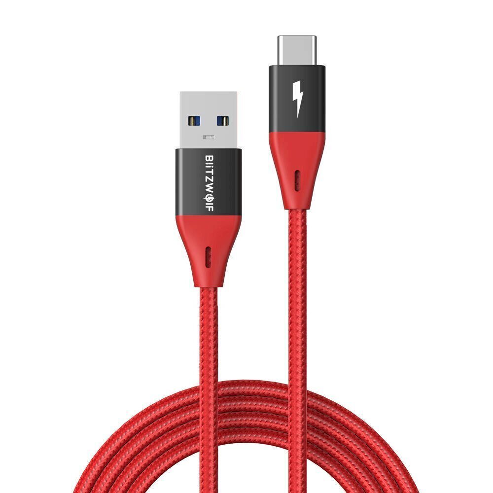 BlitzWolf BW-TC22 USB-C Cable 3A, 20W 1.8m (punainen). hinta ja tiedot | Puhelinkaapelit | hobbyhall.fi