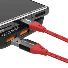 BlitzWolf BW-TC22 USB-C Cable 3A, 20W 1.8m (punainen). hinta ja tiedot | Blitzwolf Matkapuhelimet ja tarvikkeet | hobbyhall.fi