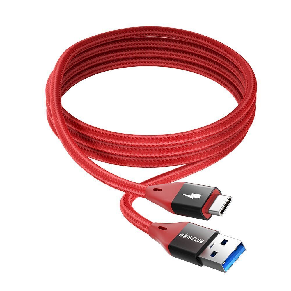 BlitzWolf BW-TC22 USB-C Cable 3A, 20W 1.8m (punainen). hinta ja tiedot | Puhelinkaapelit | hobbyhall.fi