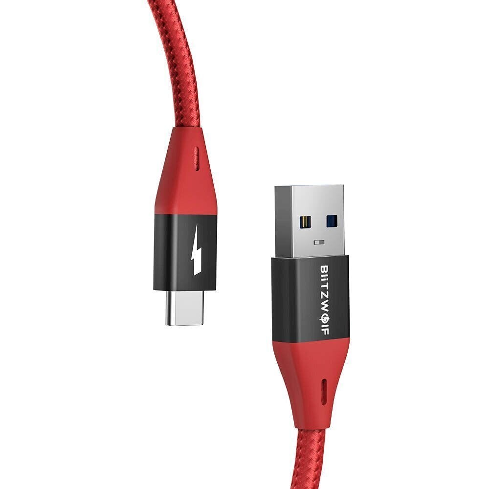 BlitzWolf BW-TC22 USB-C-kaapeli 3A, 20 W, 0,9 m (punainen). hinta ja tiedot | Puhelinkaapelit | hobbyhall.fi