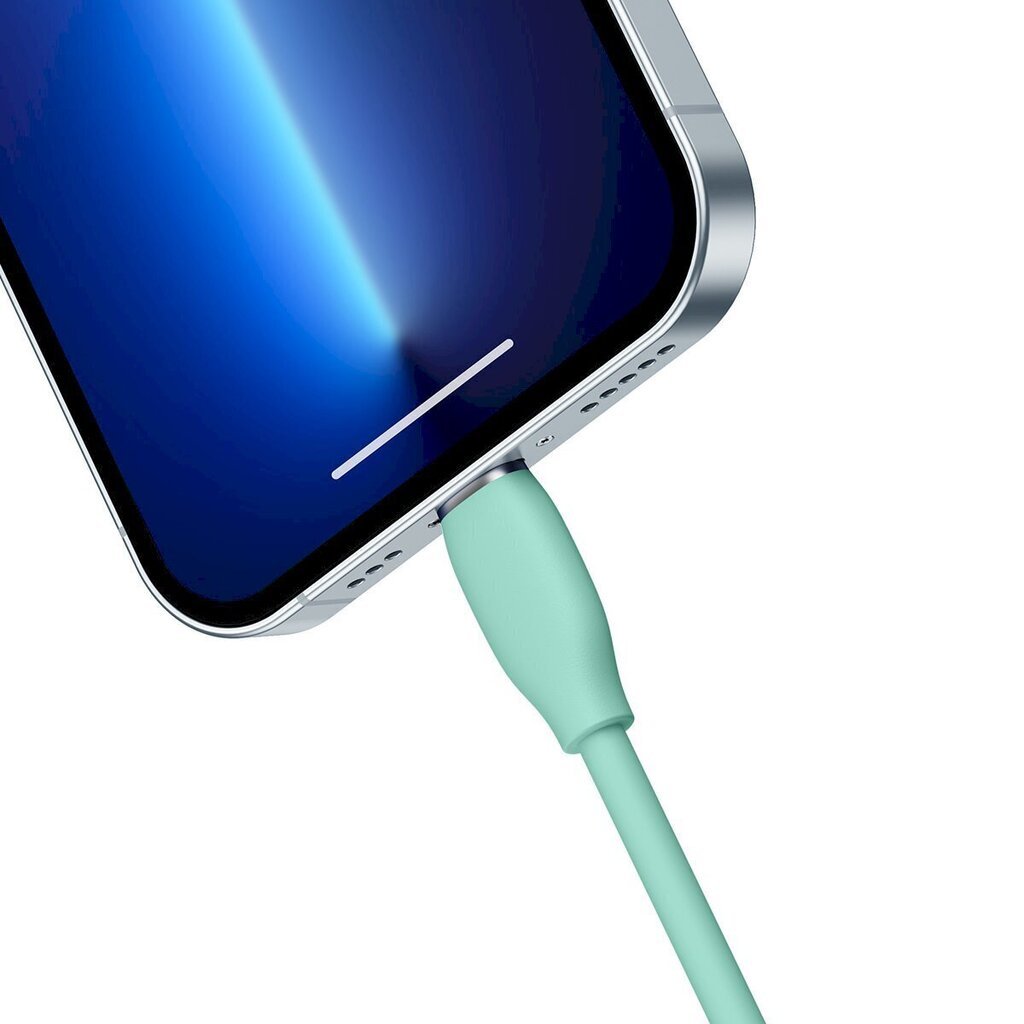 Baseus-kaapeli, USB Type C - Lightning 20W -kaapeli, 1,2m pitkä Jelly Liquid Silica Gel - vihreä hinta ja tiedot | Puhelinkaapelit | hobbyhall.fi