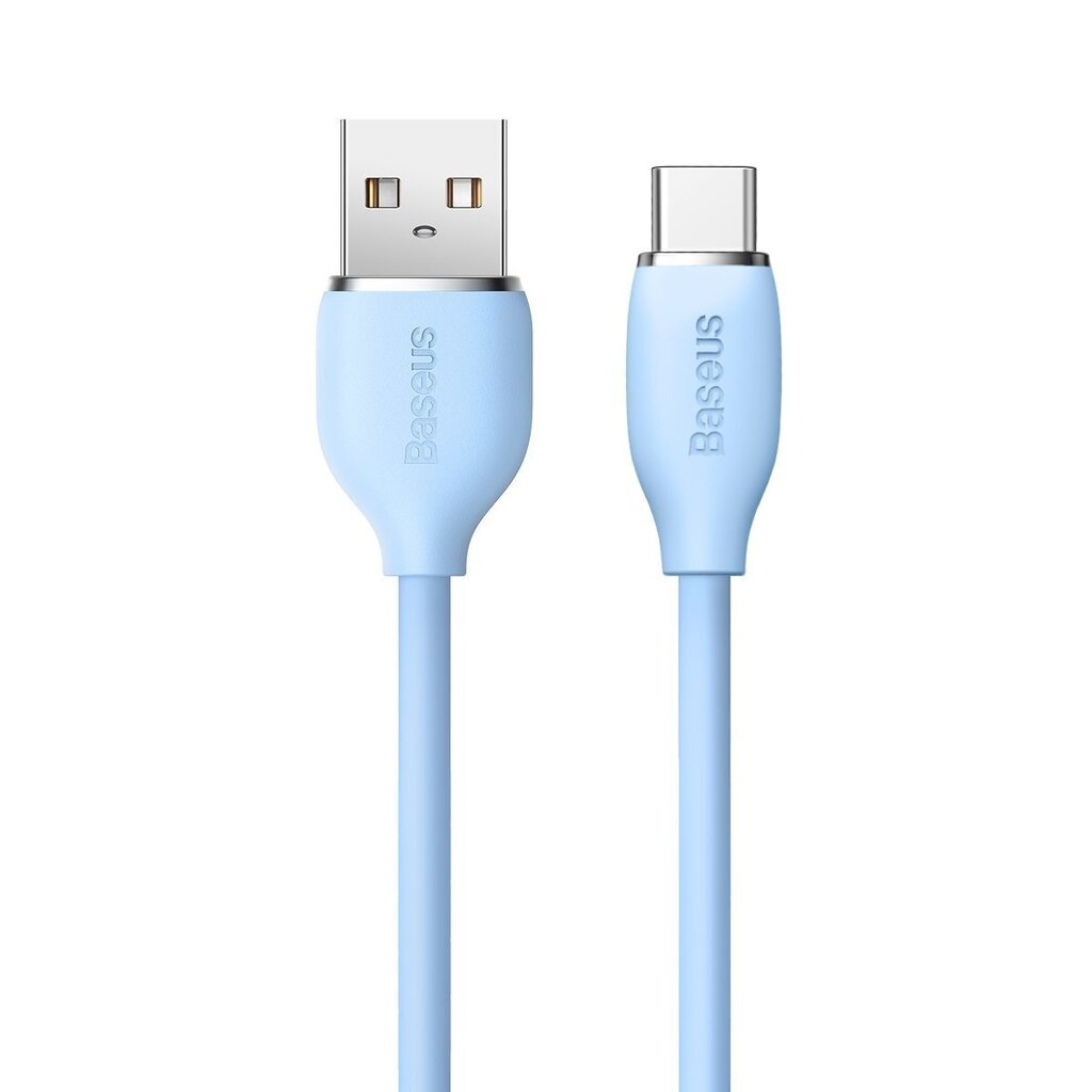 Pohjakaapeli, USB-kaapeli - USB Type C 100W 2m pitkä Jelly Liquid Silica Gel - sininen hinta ja tiedot | Puhelinkaapelit | hobbyhall.fi