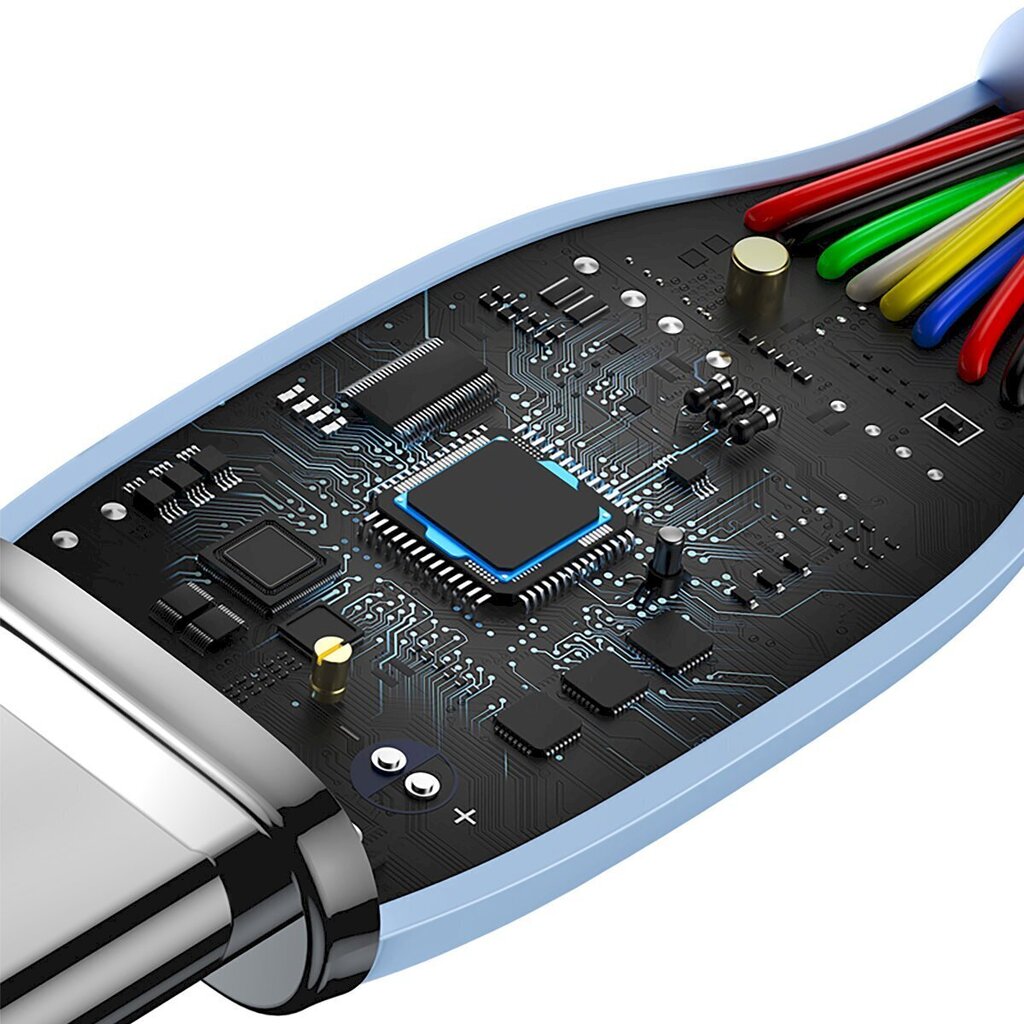 Baseus-kaapeli, USB Type C - USB Type C 100W kaapeli, 1,2 m pitkä Jelly Liquid Silica Gel - sininen hinta ja tiedot | Puhelinkaapelit | hobbyhall.fi