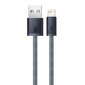 Baseus iPhonen USB-kaapeli - Lightning 1 m, 2,4A harmaa (CALD000416) hinta ja tiedot | Puhelinkaapelit | hobbyhall.fi