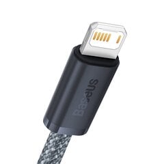 Baseus iPhonen USB-kaapeli - Lightning 2 m, 2,4A harmaa (CALD000516) hinta ja tiedot | Puhelinkaapelit | hobbyhall.fi