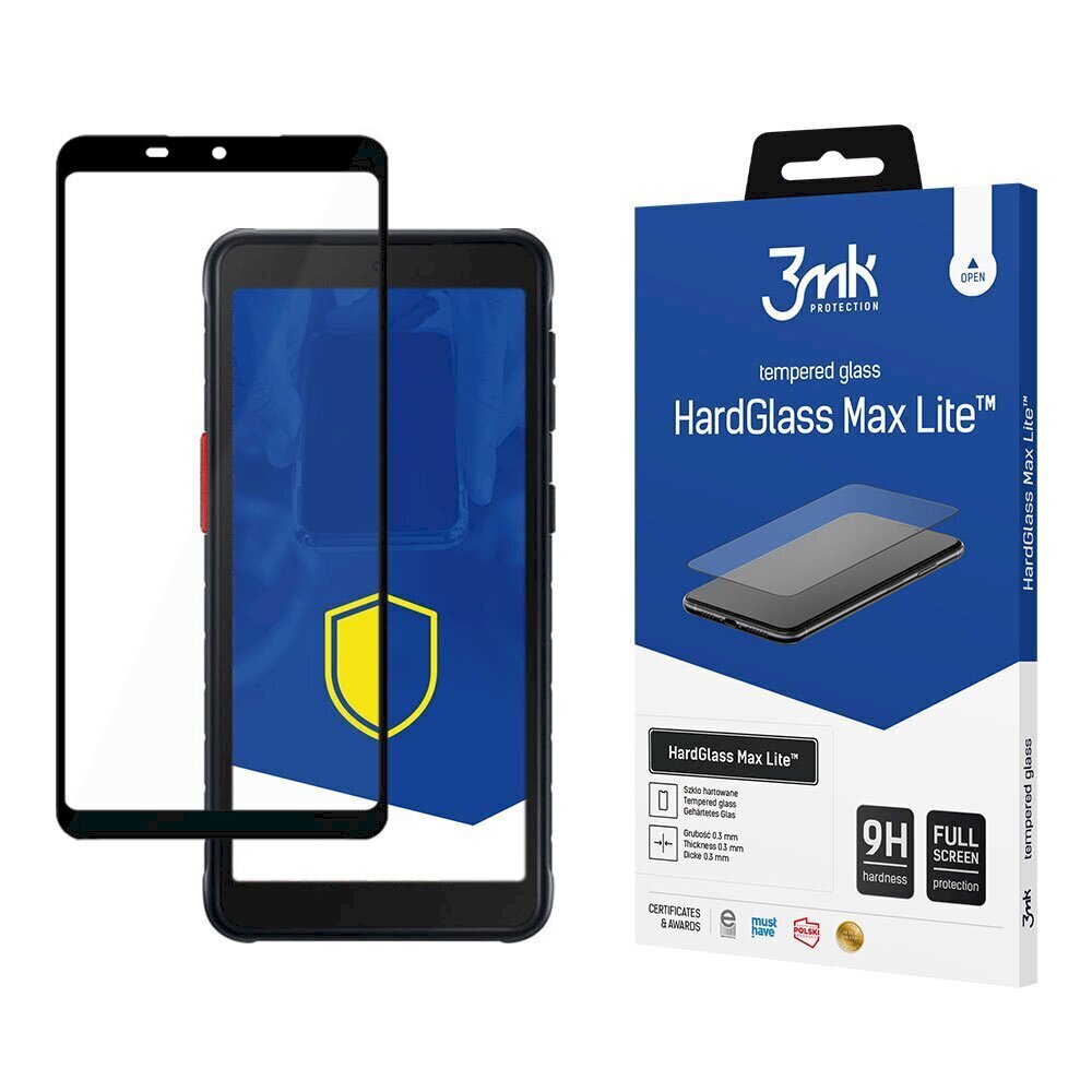 Samsung Galaxy Xcover 5 Black - 3mk HardGlass Max Lite™ näytönsuoja hinta ja tiedot | Näytönsuojakalvot ja -lasit | hobbyhall.fi