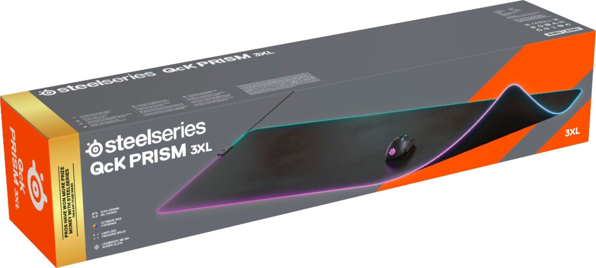 SteelSeries QCK PRISM, musta hinta ja tiedot | Hiiret | hobbyhall.fi