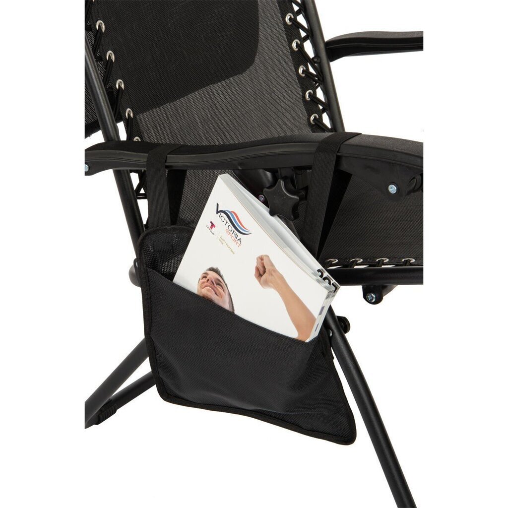 Taitettava tuoli-lepotuoli Saska Garden, musta hinta ja tiedot | Aurinkotuolit | hobbyhall.fi