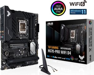 Asus Tuf Gaming H670-Pro Wifi D4 hinta ja tiedot | Emolevyt | hobbyhall.fi