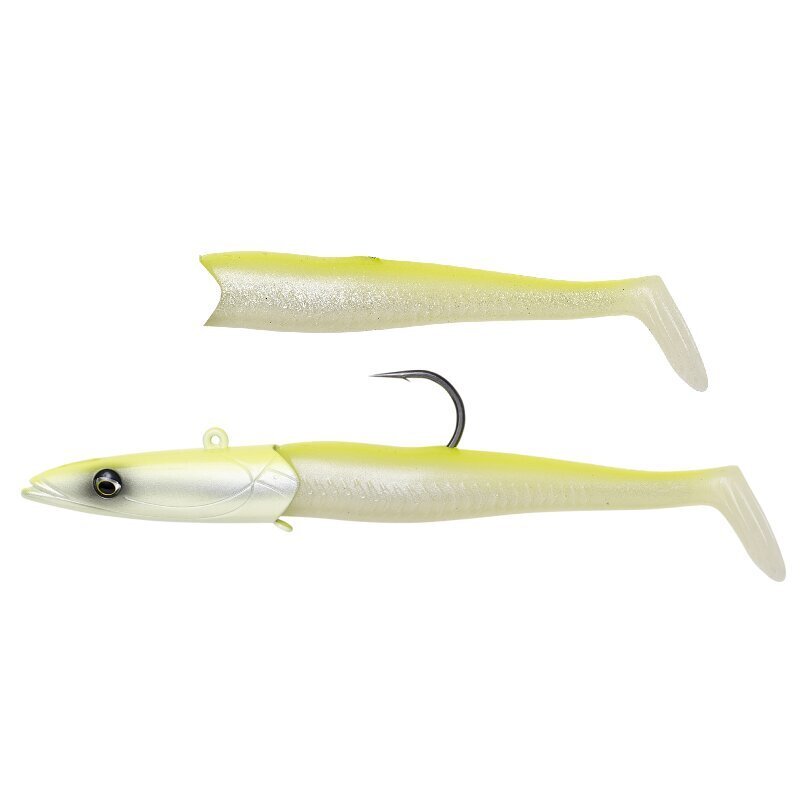 Meriviehe SG Sandeel 20cm 180g Chartreuse Glow hinta ja tiedot | Vieheet ja uistimet | hobbyhall.fi