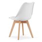 Mark-tuolit 4 kpl, ruskea/valkoinen hinta ja tiedot | Ruokapöydän tuolit | hobbyhall.fi