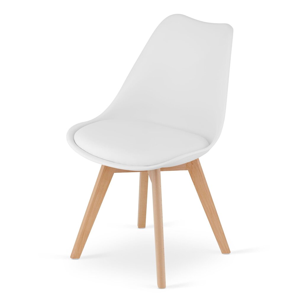 Mark-tuolit 4 kpl, ruskea/valkoinen hinta ja tiedot | Ruokapöydän tuolit | hobbyhall.fi