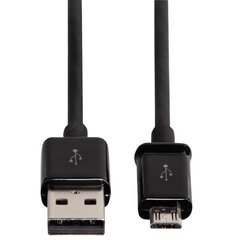 Micro USB-johto Hama, USB 2.0 USB A-MicroUSB B, 0,9 m, musta hinta ja tiedot | Kaapelit ja adapterit | hobbyhall.fi