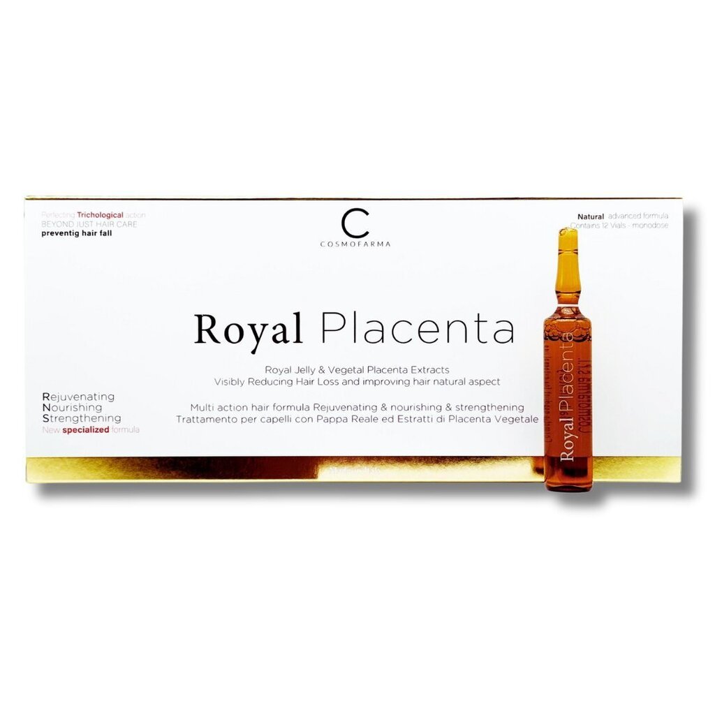 Cosmofarma Royal Placenta ampullit 12 x 10 ml hinta ja tiedot | Naamiot, öljyt ja seerumit | hobbyhall.fi