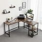 Kulmakirjoituspöytä LWD72X, ruskea/musta hinta ja tiedot | Tietokonepöydät ja työpöydät | hobbyhall.fi