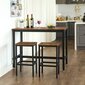 LBT15X pöytä ja kaksi tuolia, ruskea / musta hinta ja tiedot | Ruokailuryhmät | hobbyhall.fi