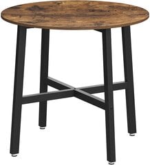 Pöytä KDT080B01, ruskea/musta hinta ja tiedot | Ruokapöydät | hobbyhall.fi