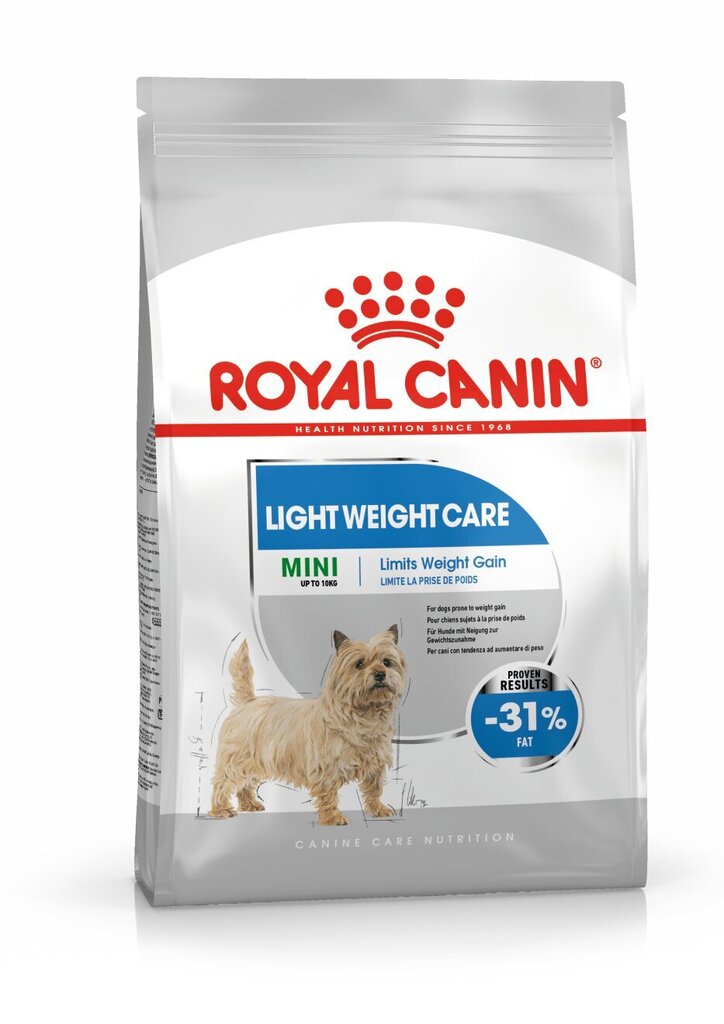 Royal Canin -koirat, joilla on taipumus lihoa Mini Light Weight Care, 1 kg. hinta ja tiedot | Koiran kuivaruoka | hobbyhall.fi