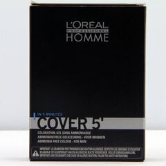 Sävyttävä hiusgeeli miehille L'Oreal Professionnel Homme Cover 5 Hair Color 3 x 50 ml, 4 Keskiruskea hinta ja tiedot | Hiusvärit | hobbyhall.fi