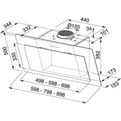 Franke FNO 905 BK hinta ja tiedot | Liesituulettimet | hobbyhall.fi