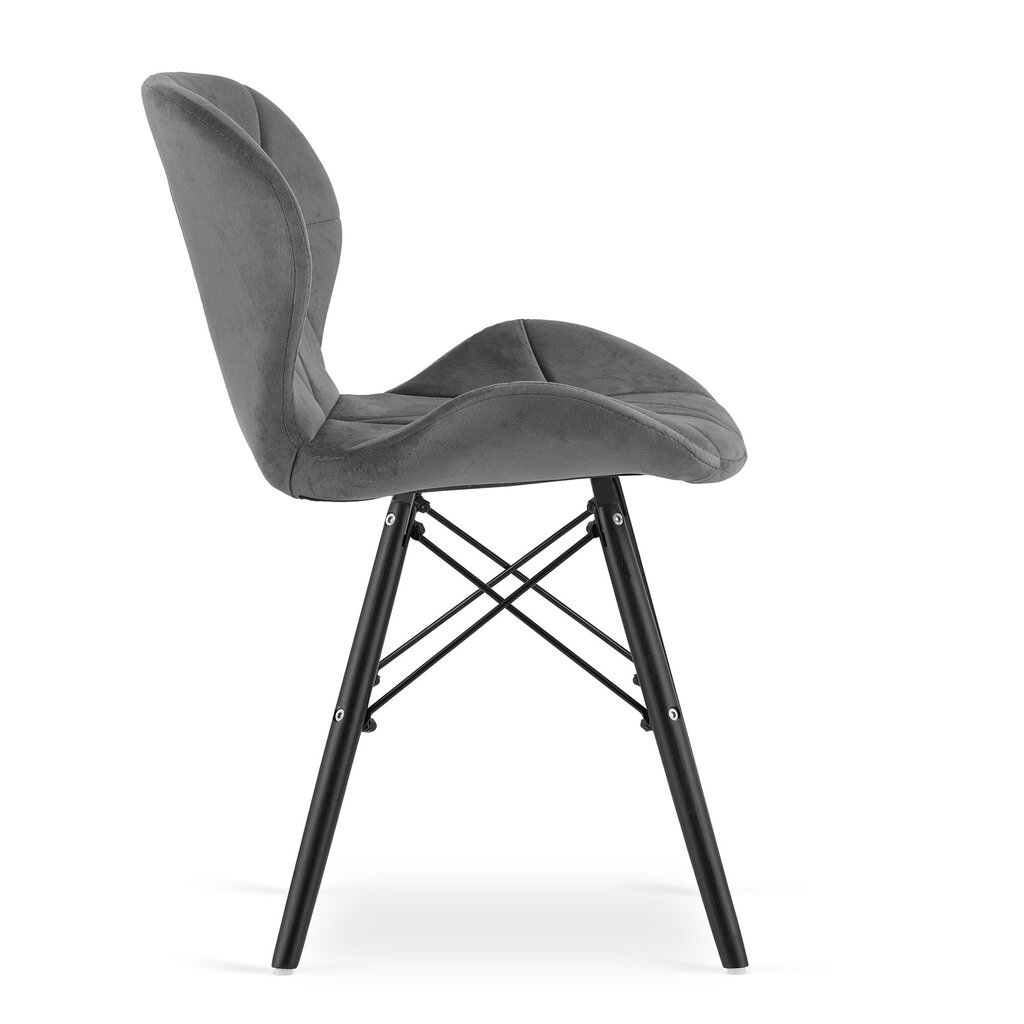 Ruokailu tuolien sarja Lago, 4 tuolia, harmaa hinta ja tiedot | Ruokapöydän tuolit | hobbyhall.fi
