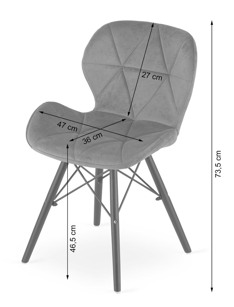 Ruokailutuolisarja Lago, 4 tuolia, keltainen/musta hinta ja tiedot | Ruokapöydän tuolit | hobbyhall.fi