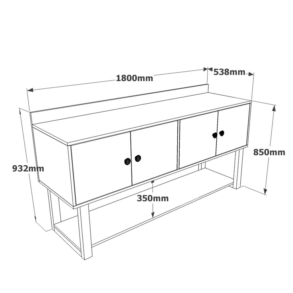 Konsolipöytä Kalune Design MN04, ruskea/harmaa hinta ja tiedot | Sivupöydät | hobbyhall.fi