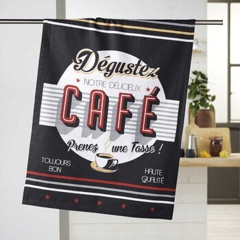 Douceur d'intérieur Degustez -keittiöpyyhe, monivärinen, 50 x 70 cm hinta ja tiedot | Keittiötekstiilit | hobbyhall.fi