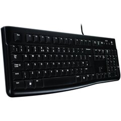 Langallinen näppäimistö Logitech K120, ENG, musta hinta ja tiedot | Näppäimistöt | hobbyhall.fi