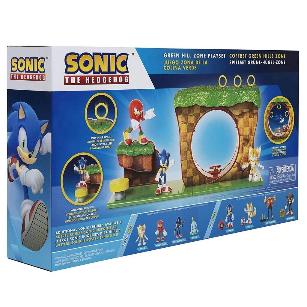 Sonic The Hedgehog - Green Hill Zone Playset, 10 Pieces hinta ja tiedot | Poikien lelut | hobbyhall.fi