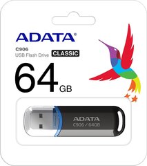 Adata AC906-64G-RBK, 64 GB hinta ja tiedot | Muistitikut | hobbyhall.fi