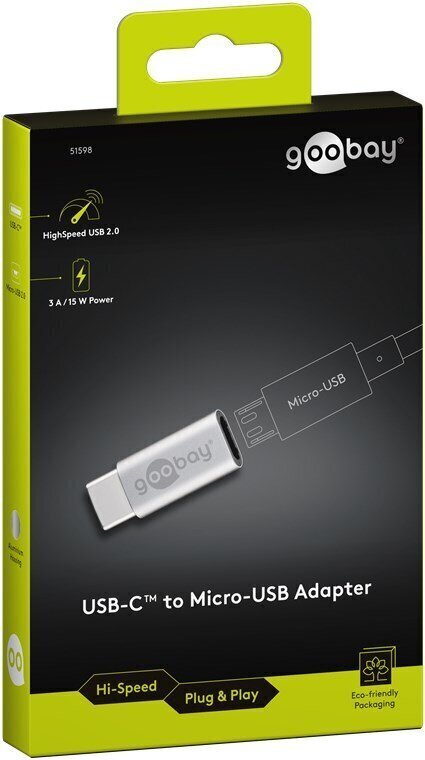 Adapteri Goobay 51598, USB-C/Micro-USB hinta ja tiedot | Adapterit | hobbyhall.fi